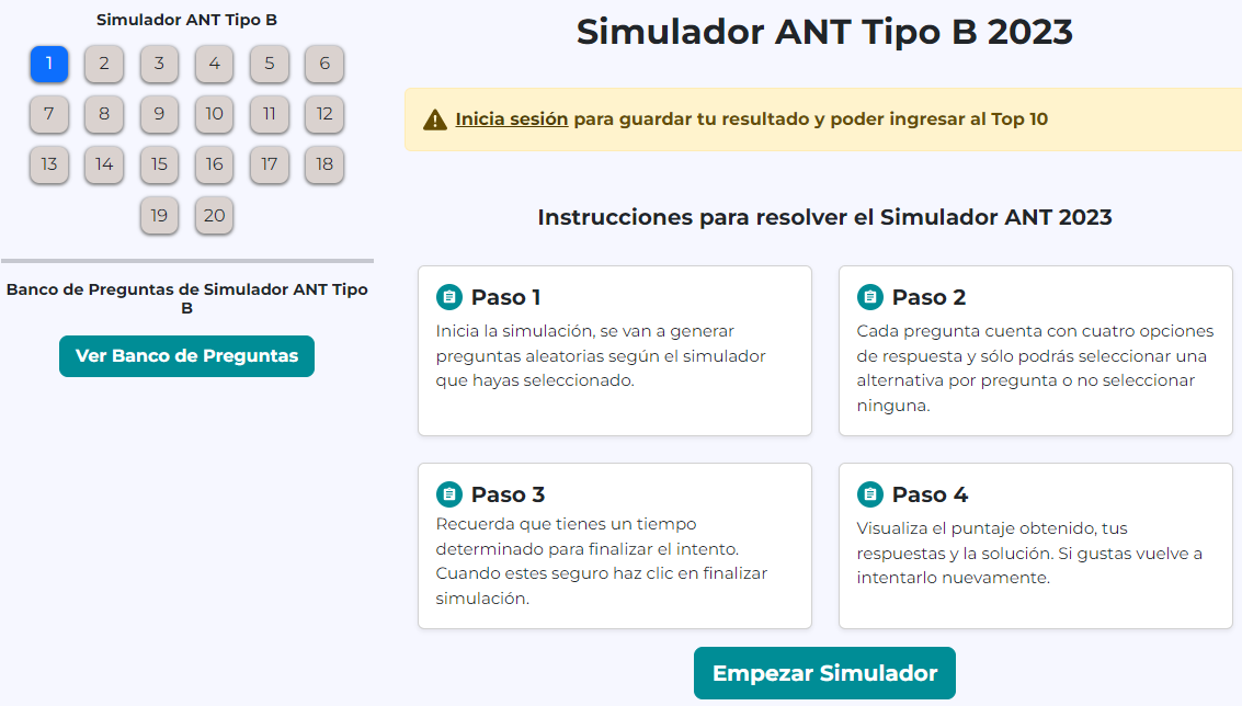 Preguntas Y Ejercicios De Licencia Tipo B | Simulador ANT 2024 Y 2025 ...